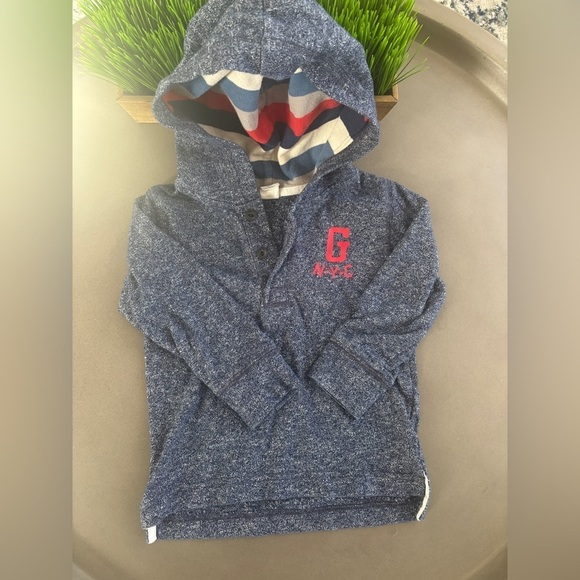 Baby Gap Size 3 Years Boys Long Sleeve Blue Hoodie - Picture 5 of 8